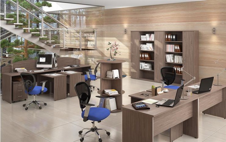 Офисный набор мебели IMAGO три стола, 2 шкафа, стеллаж, тумба в Краснодаре - изображение 6